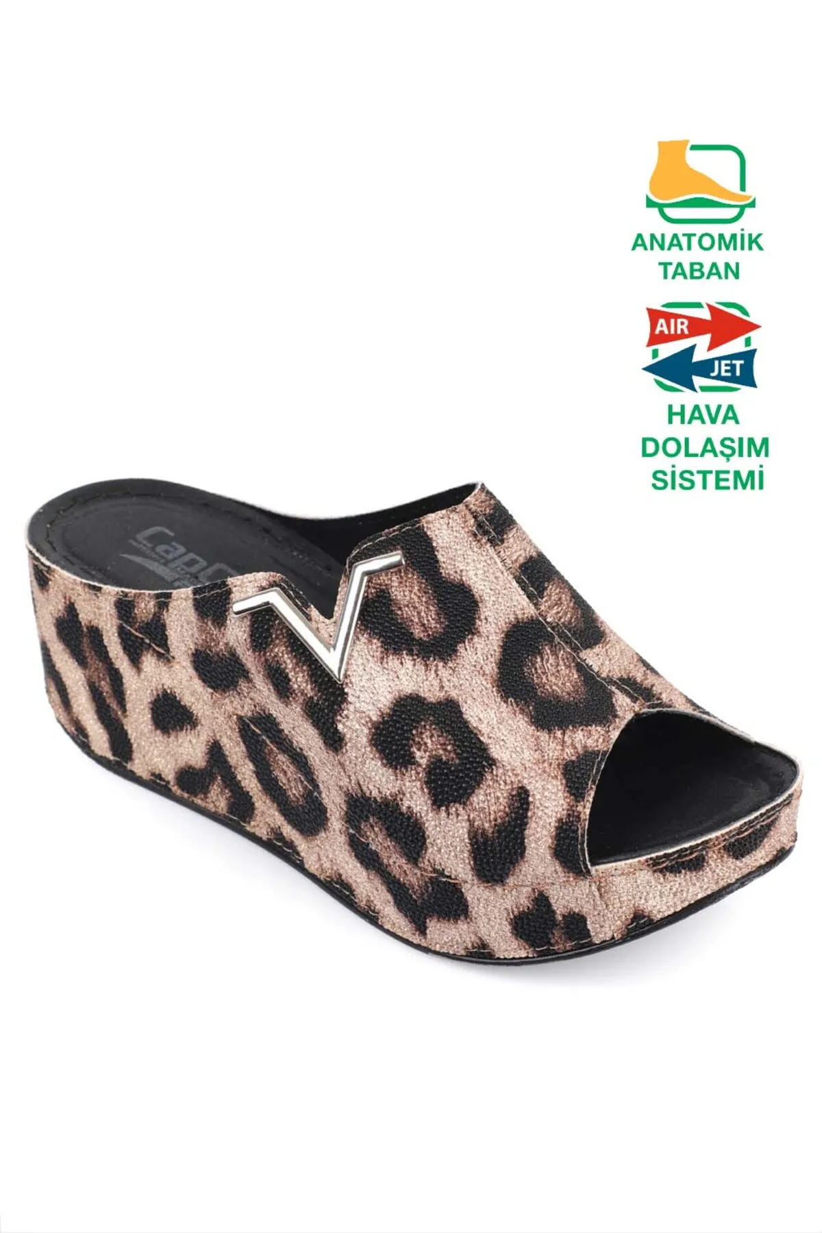 Capone Outfitters  Capone 6145 Pıtır Damen-Plateau-Hausschuhe mit V-Schnalle