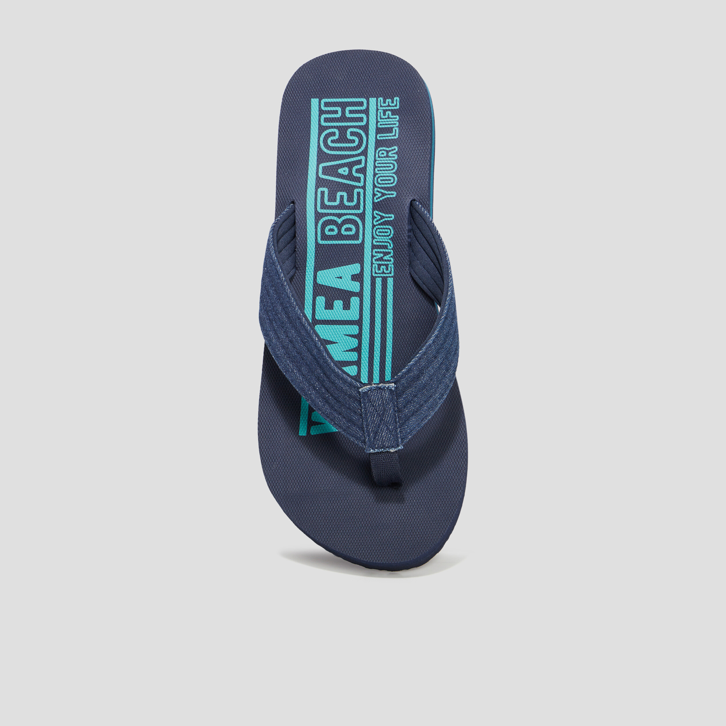 Tongs brides en jean Wamea Beach bleu homme | La Halle
