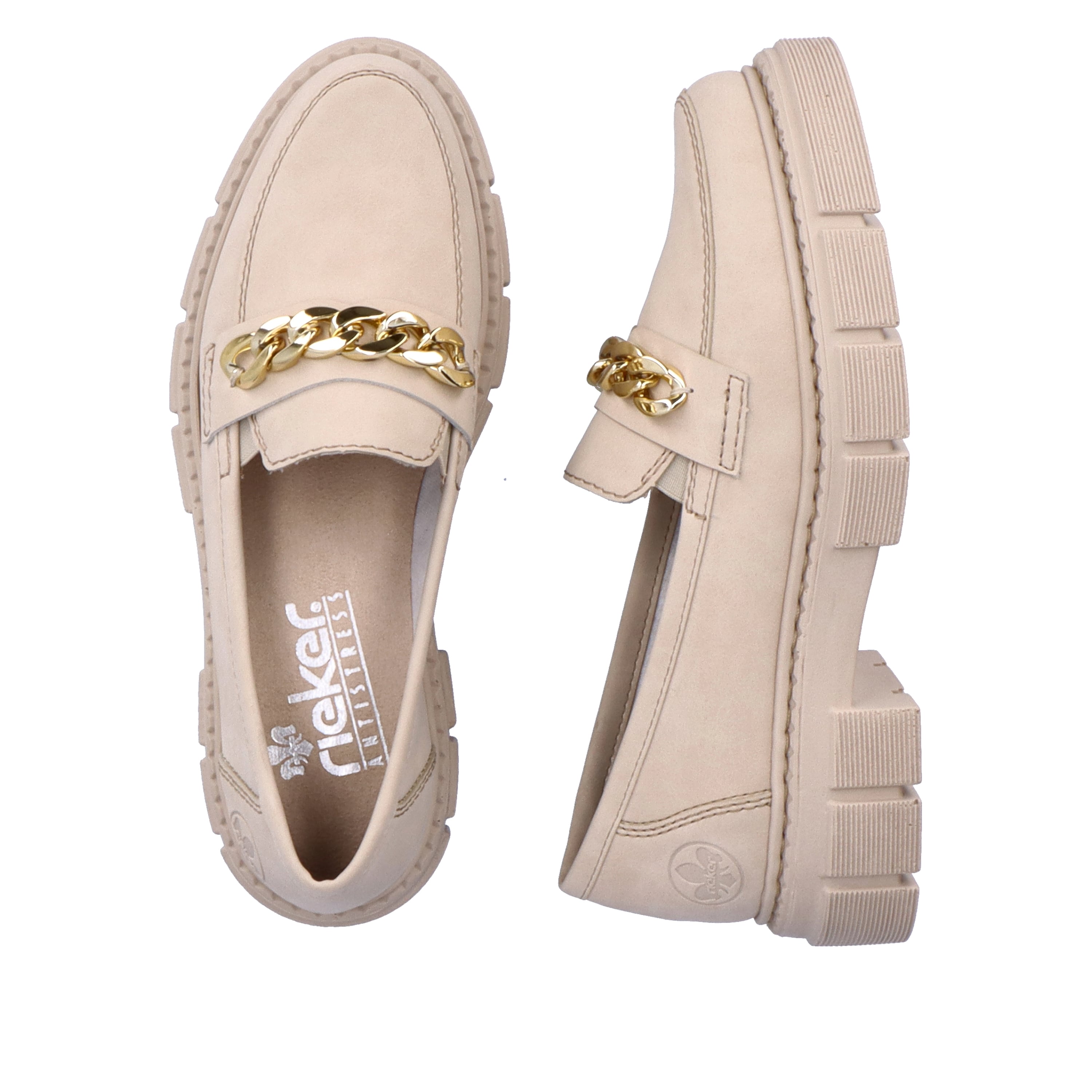 Rieker Damen Loafer hellbeige