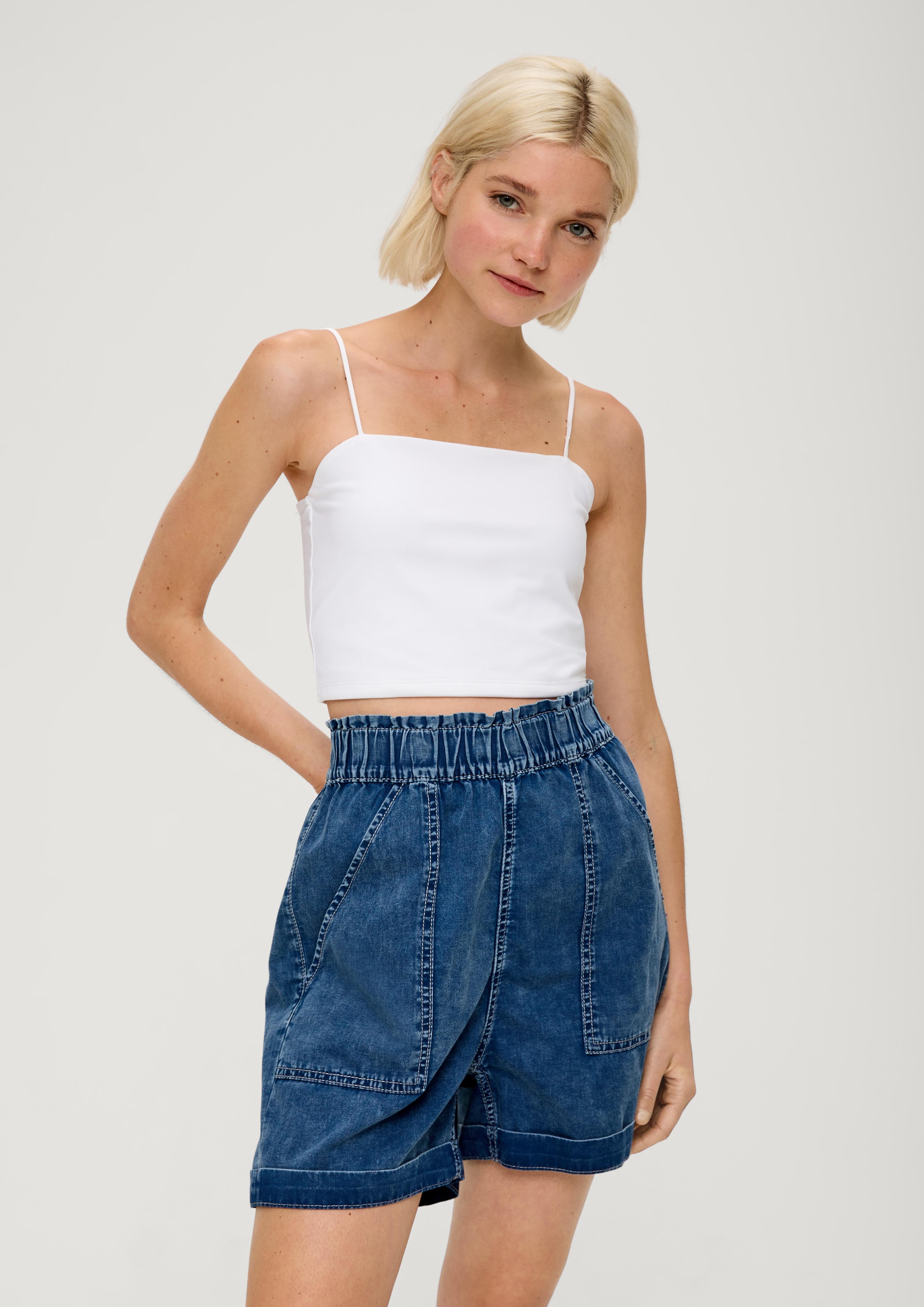 Jeans-Shorts Paper Bag / Relaxed Fit / High Rise / Semi Wide Leg  2131252-55Y2