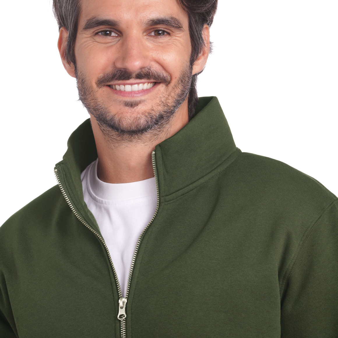 Herren Sweatjacke mit Stehkragen