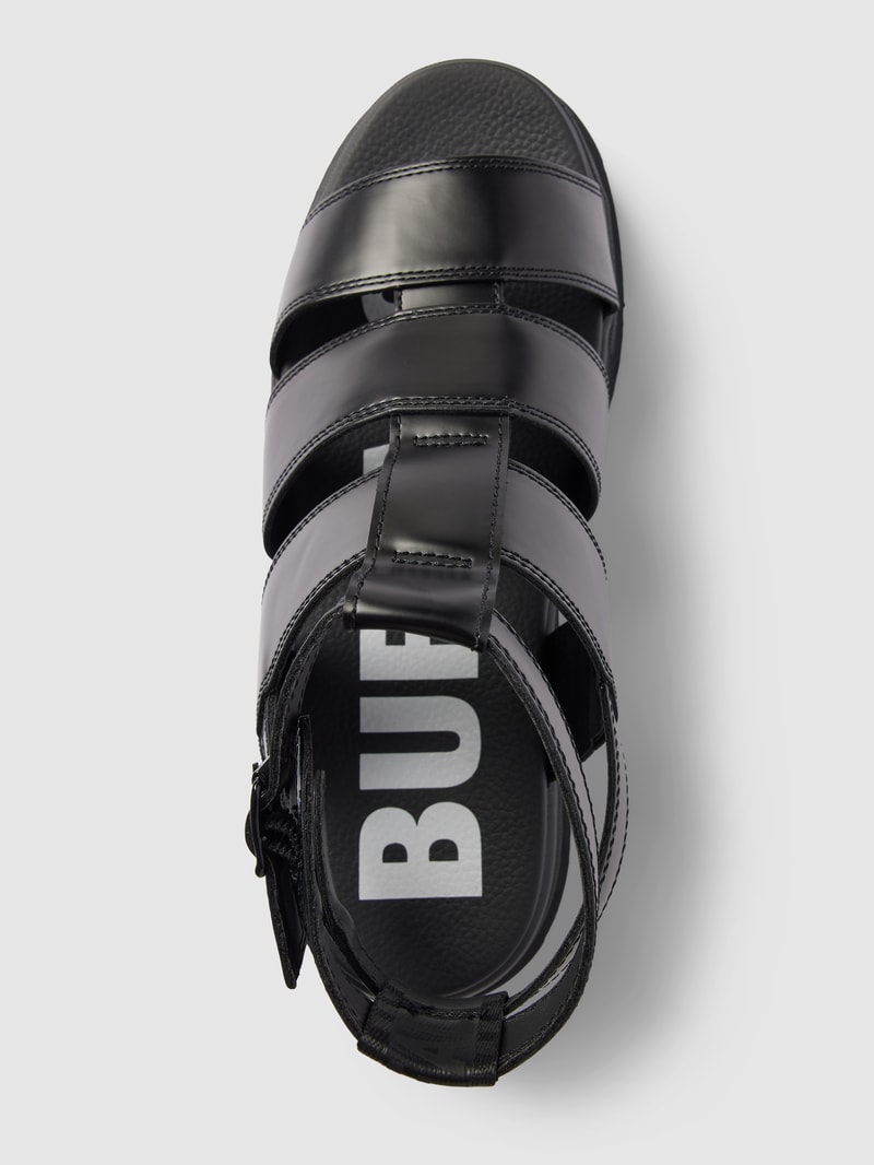 Sandalen mit Dornschließe Modell 'ASPHA' in schwarz