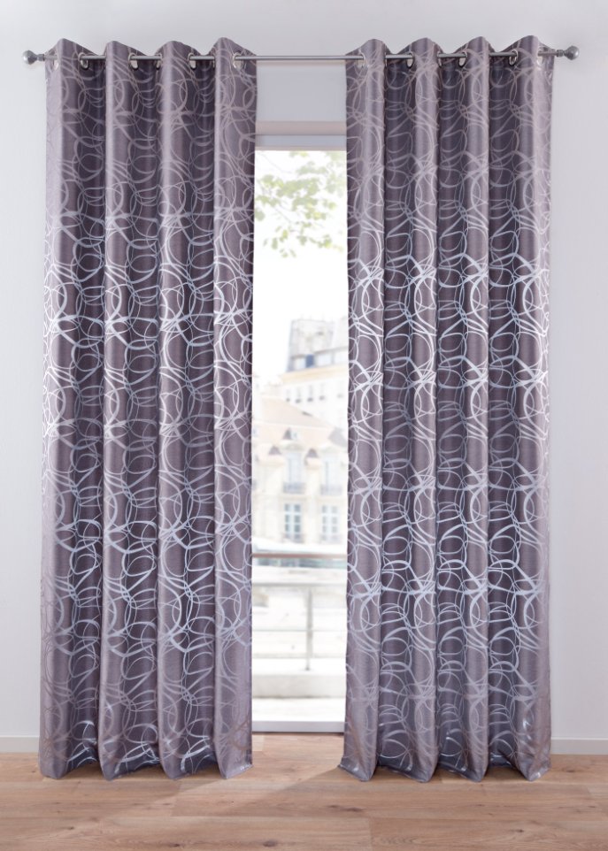 Vorhang mit Jacquardmuster (1er Pack)
