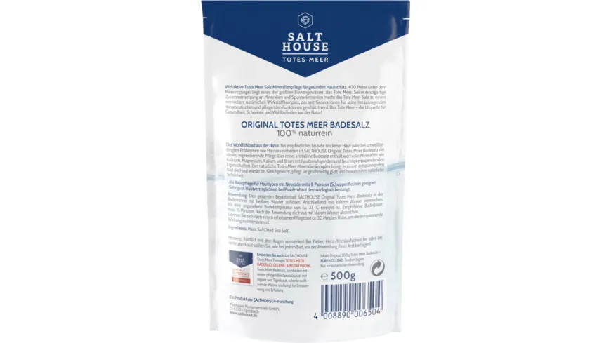 SALTHOUSE Totes Meer Therapie Badesalz 500 g