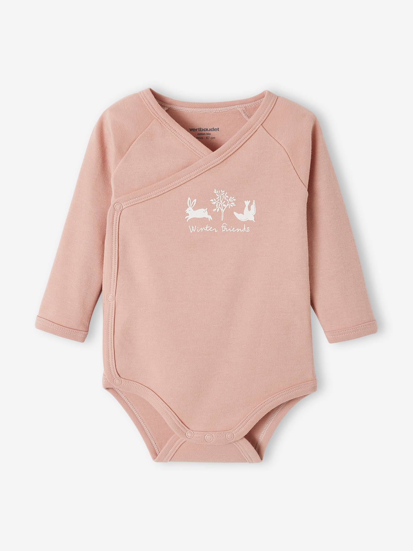 Vertbaudet 3er-Pack Baby Wickelbodys, Bio-Baumwolle - jeansblau