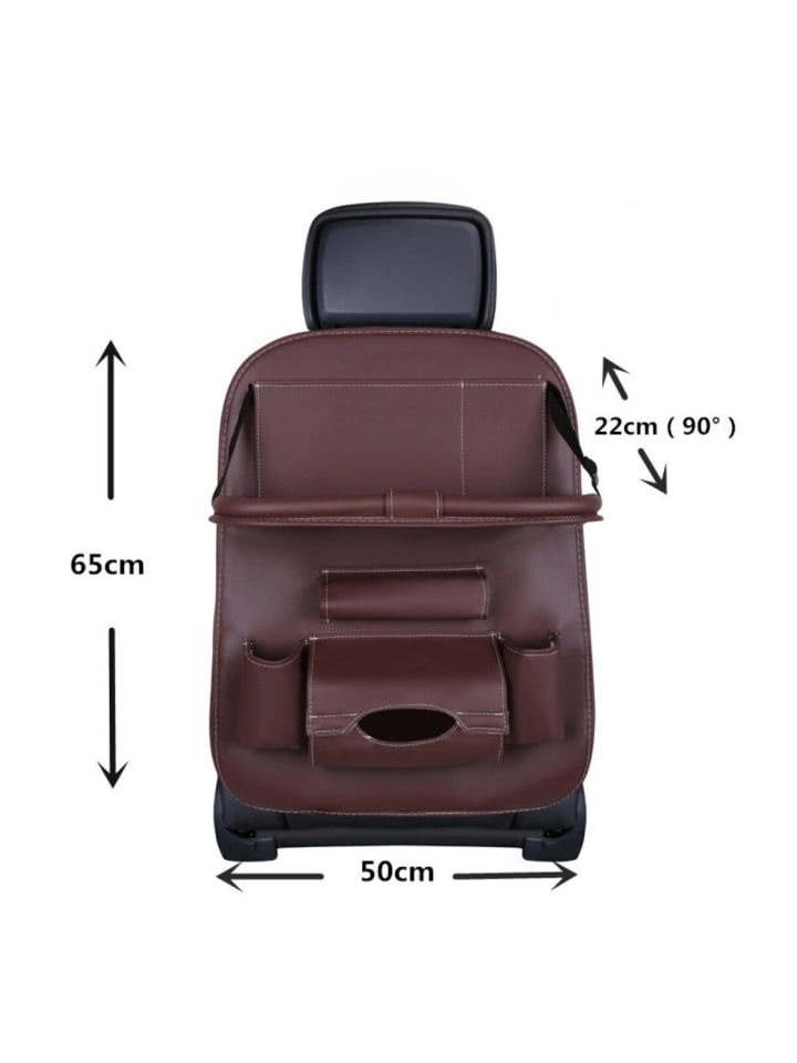 COFI 1453 Autositz-Organizer, Sitzschutz, Sitzbezug, Regal, Mini-Auto-Couchtisch in Braun günstig kaufen onesize