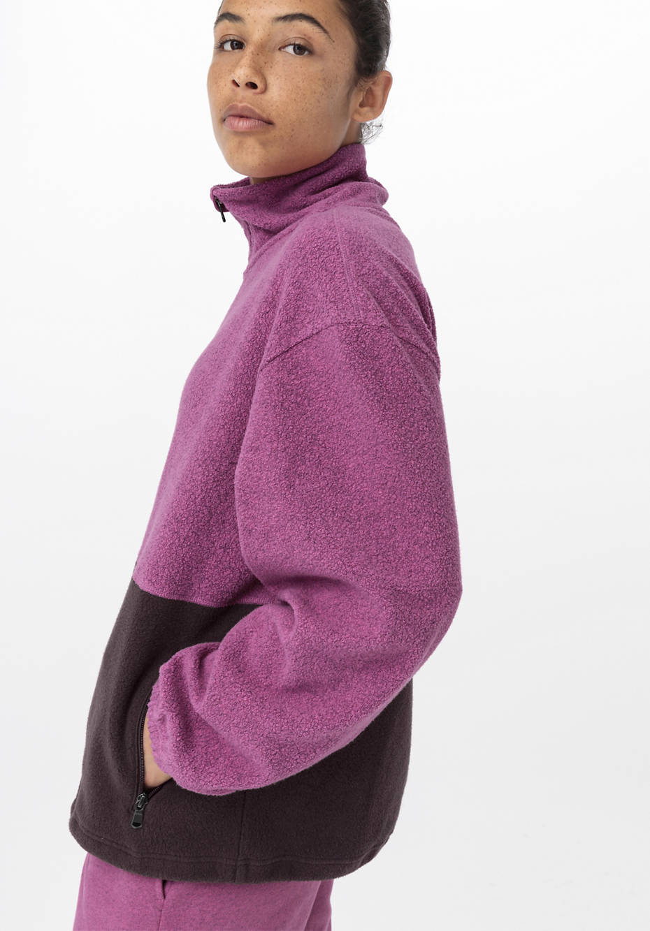 BetteRecycling Fleecejacke aus reiner Bio-Baumwolle