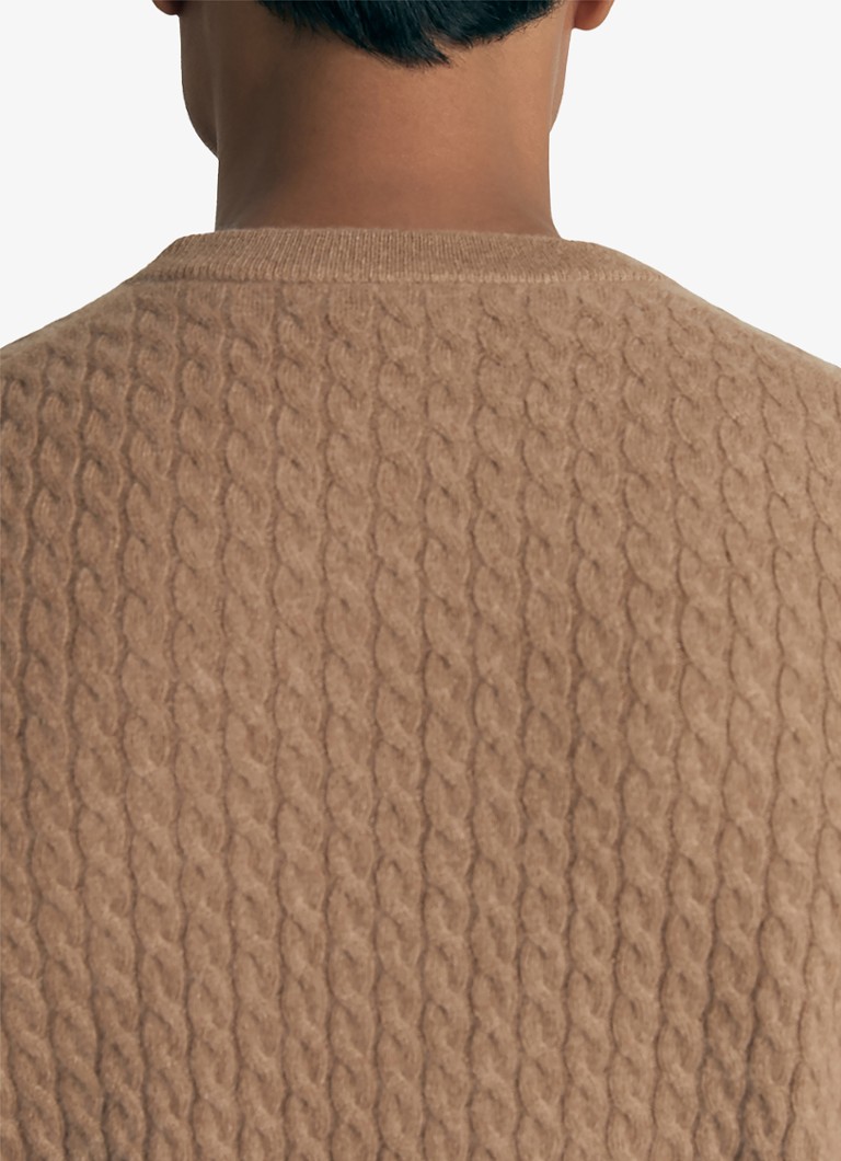 Reiss Harrogate kašmirski pulover s pletenim detaljima
