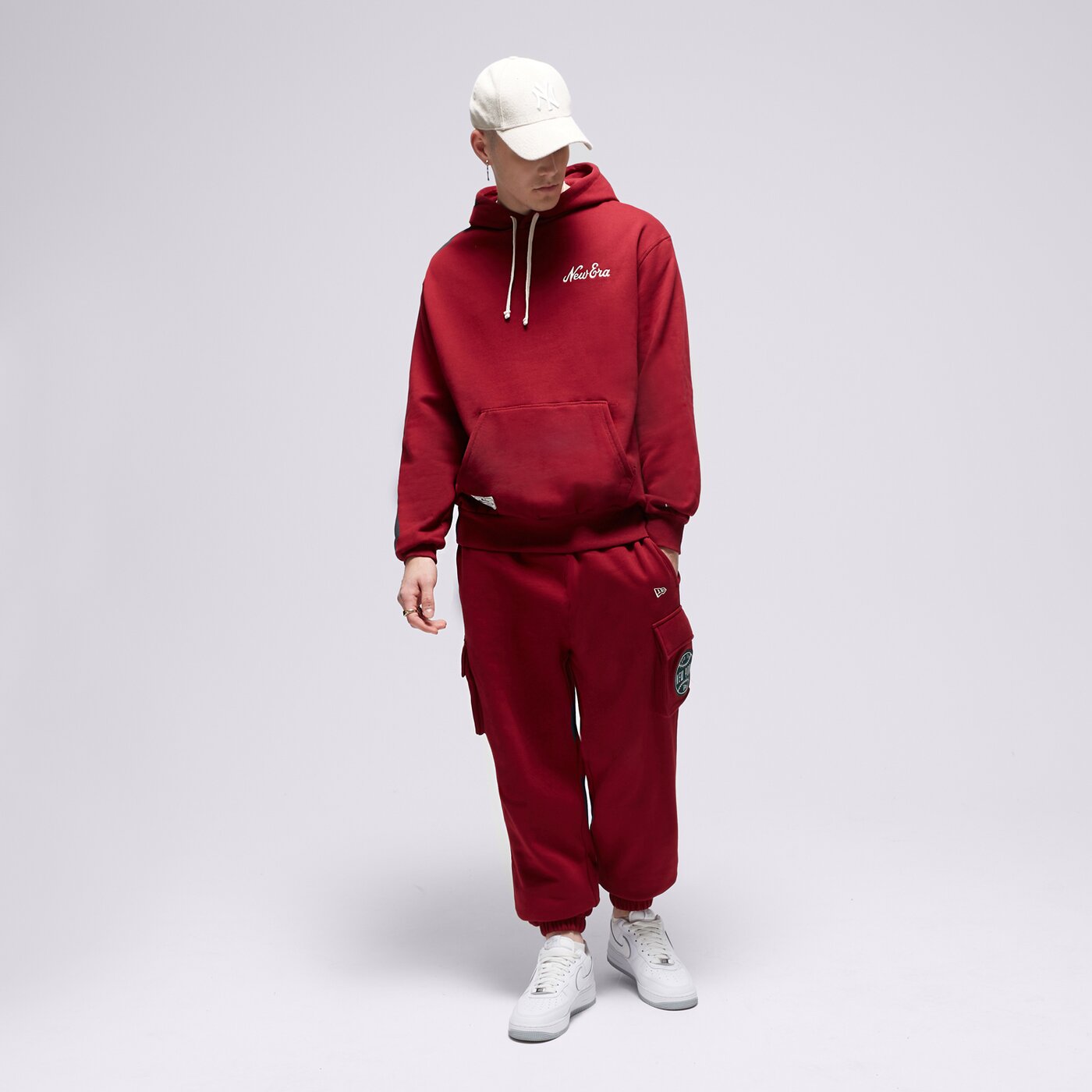 NEW ERA HOODIE NE OS NONE Dunkelrot