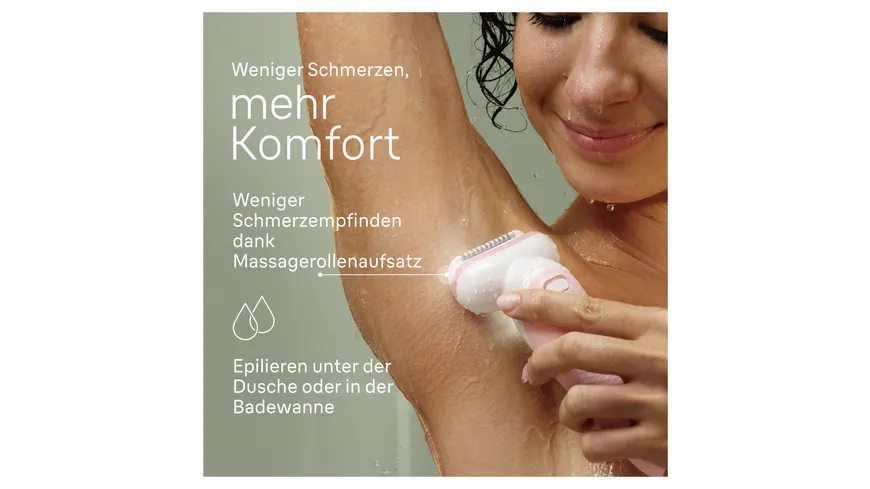 BRAUN Epilierer Silk-épil 9, 9-030 Weiß / Flamingorosa