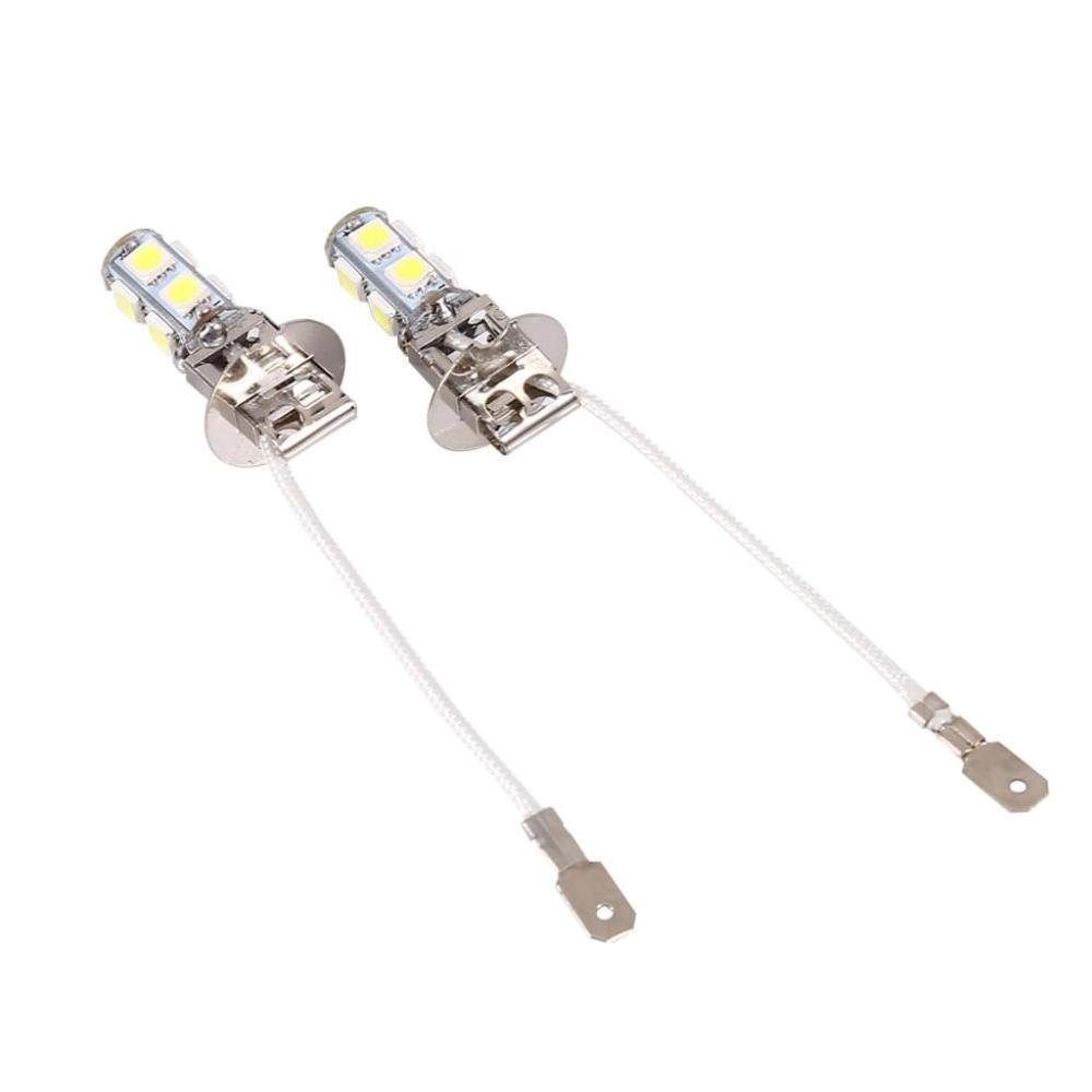 GelldG LED Scheinwerfer H3 1,8W Nebelscheinwerfer Scheinwerferlampen 7500K Weiß Superhelle