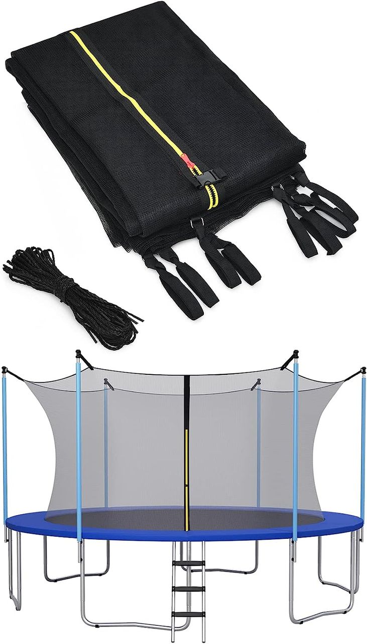 Costway COSTWAY Ø487cm Trampolin Sicherheitsnetz für Gartentrampoline