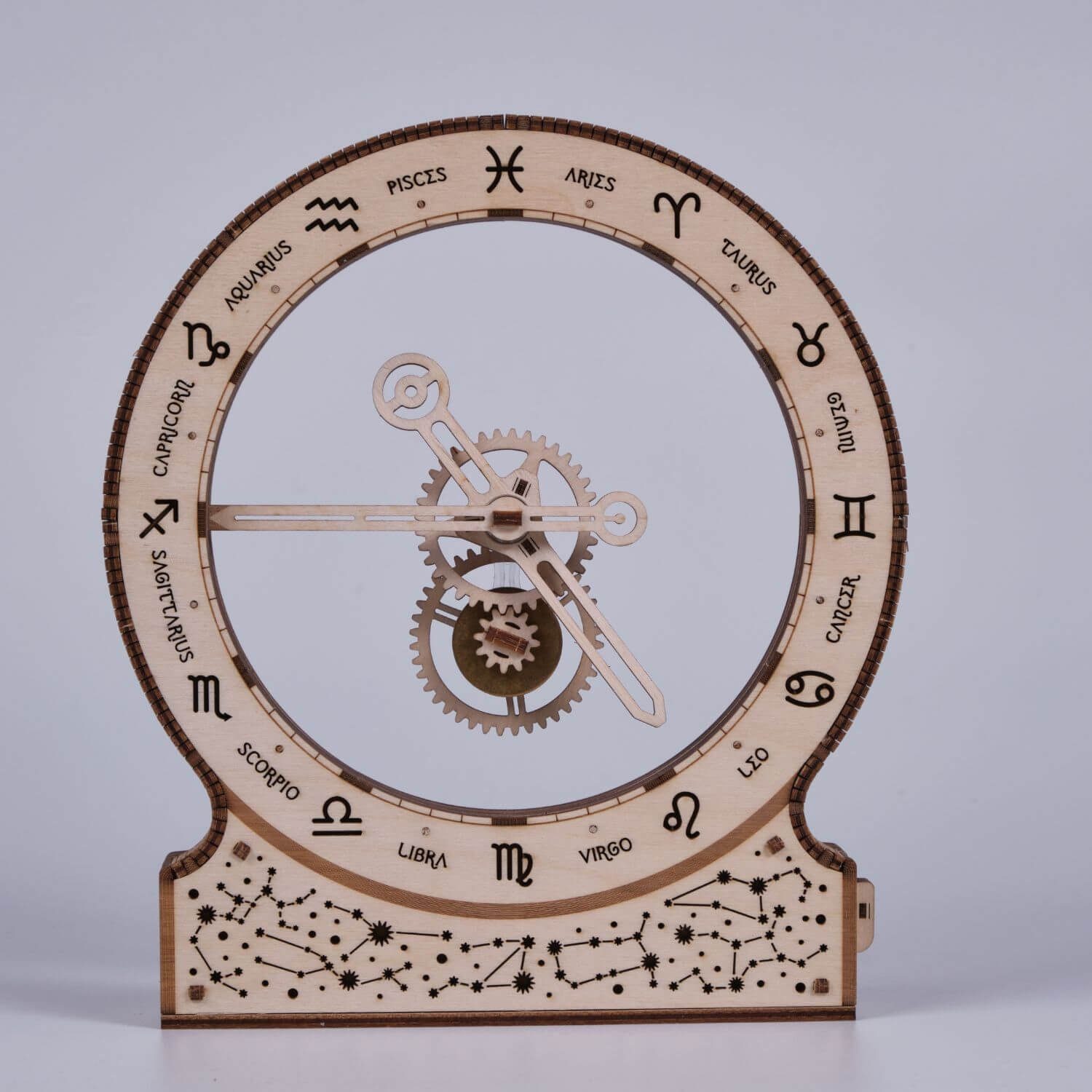 WoodTrick Puzzle WoodTrick Kinetic Clock Kinetische Uhr Mechanisches Holzpuzzle, 143 Puzzleteile
