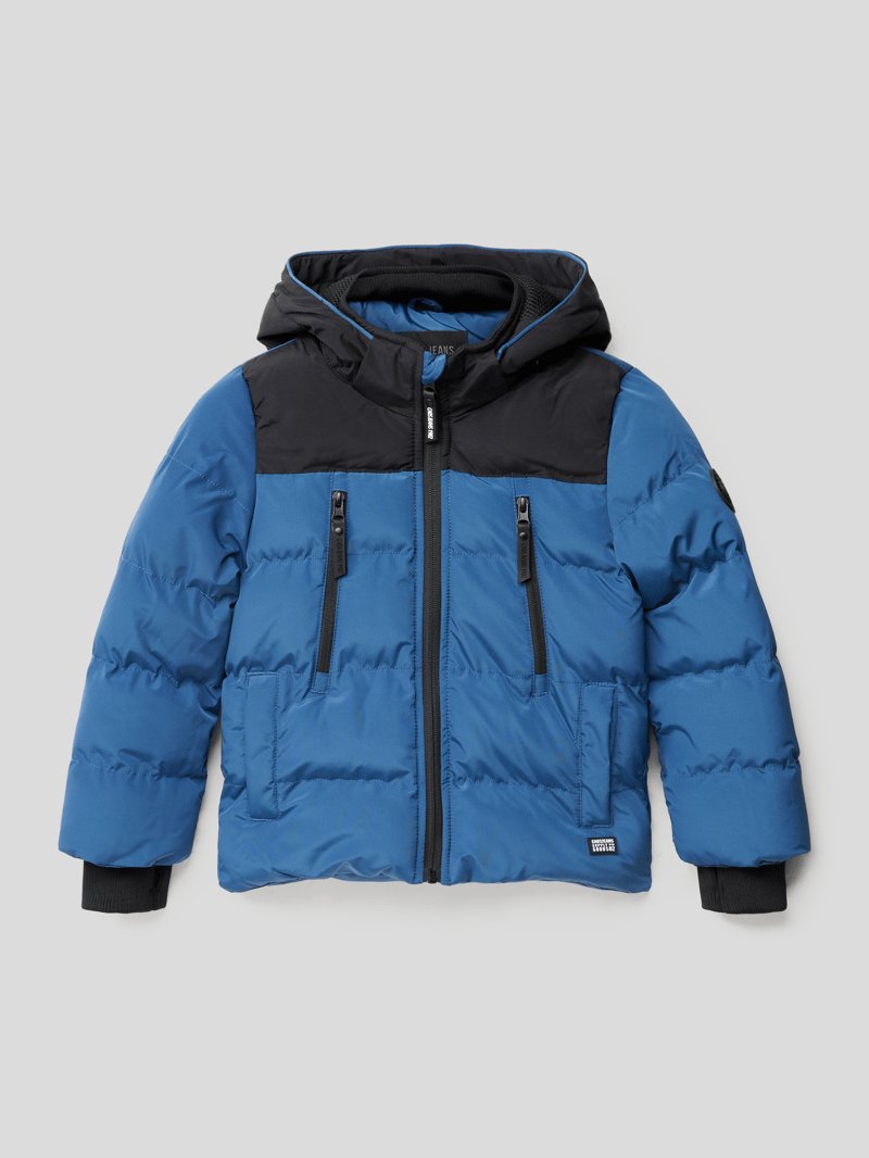 Steppjacke mit Kapuze Modell 'BRENTHAM' in blau
