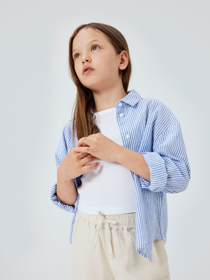 name it Langarmbluse NKFFEMMA LS SHIRT in dusty blue günstig kaufen