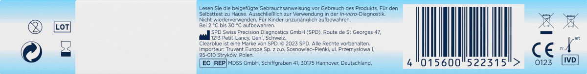 Schwangerschaftstest Anzeige der Wochen digital, 1 St