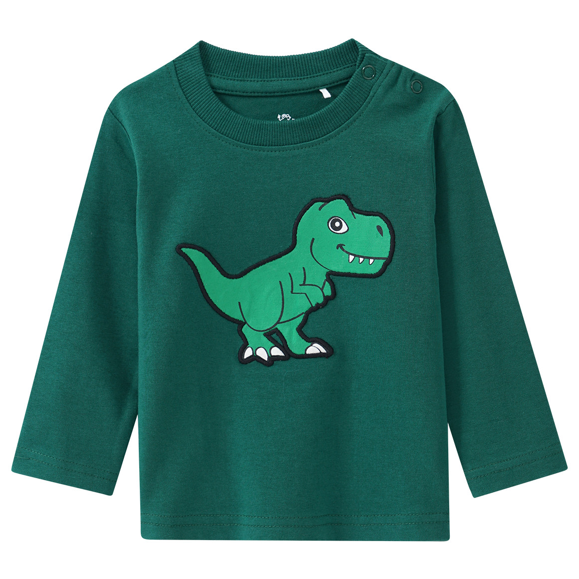 Baby Langarmshirt mit Dino-Applikation
