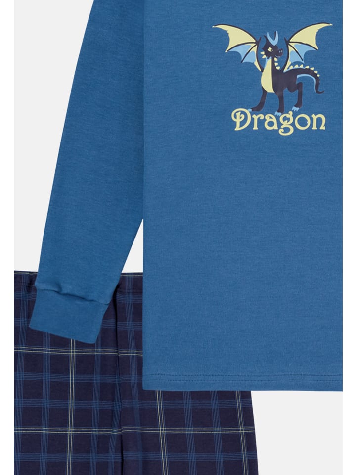 Schiesser Schlafanzug Boys World 2 in Blau günstig kaufen