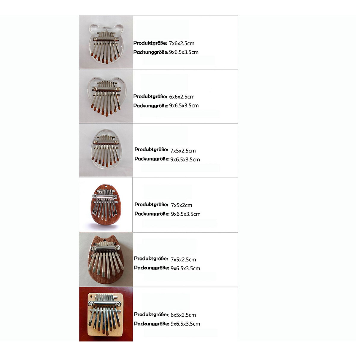 Mini-Daumenklavier Kalimba-Fingerpiano Tragbares Musikinstrument Daumenklavier