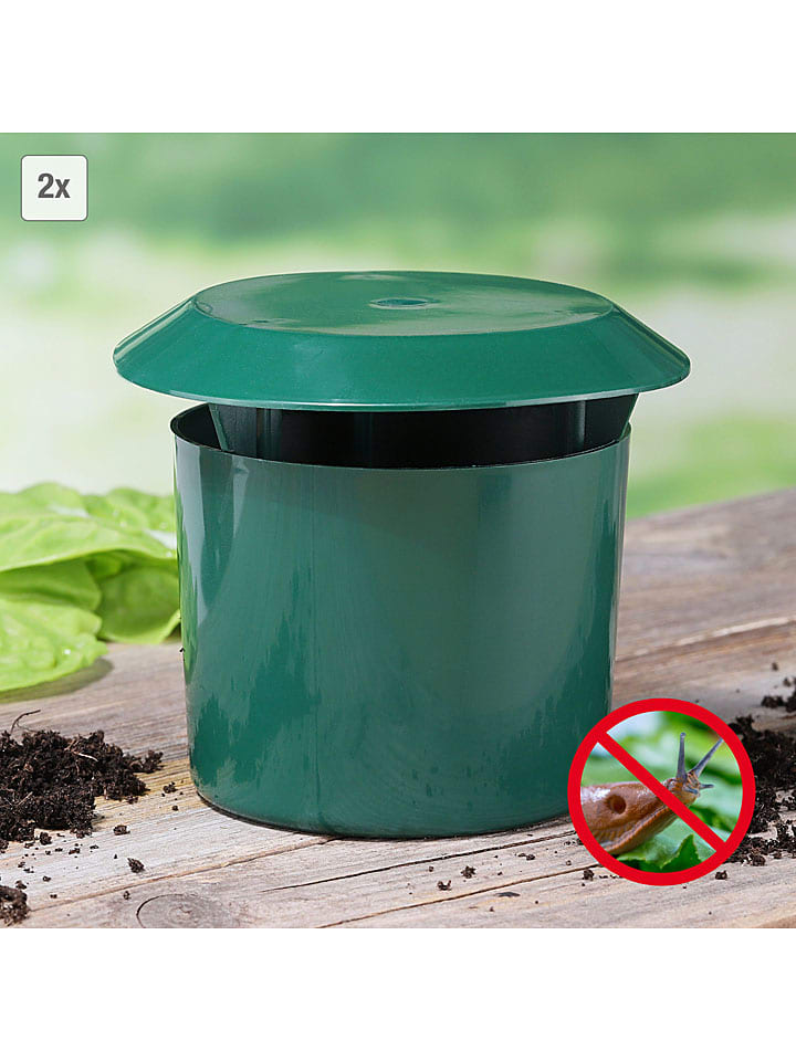 Garden Hero 2er-Set: Schneckenfallen in Grün - (H)10 x Ø 12,5 cm günstig kaufen onesize