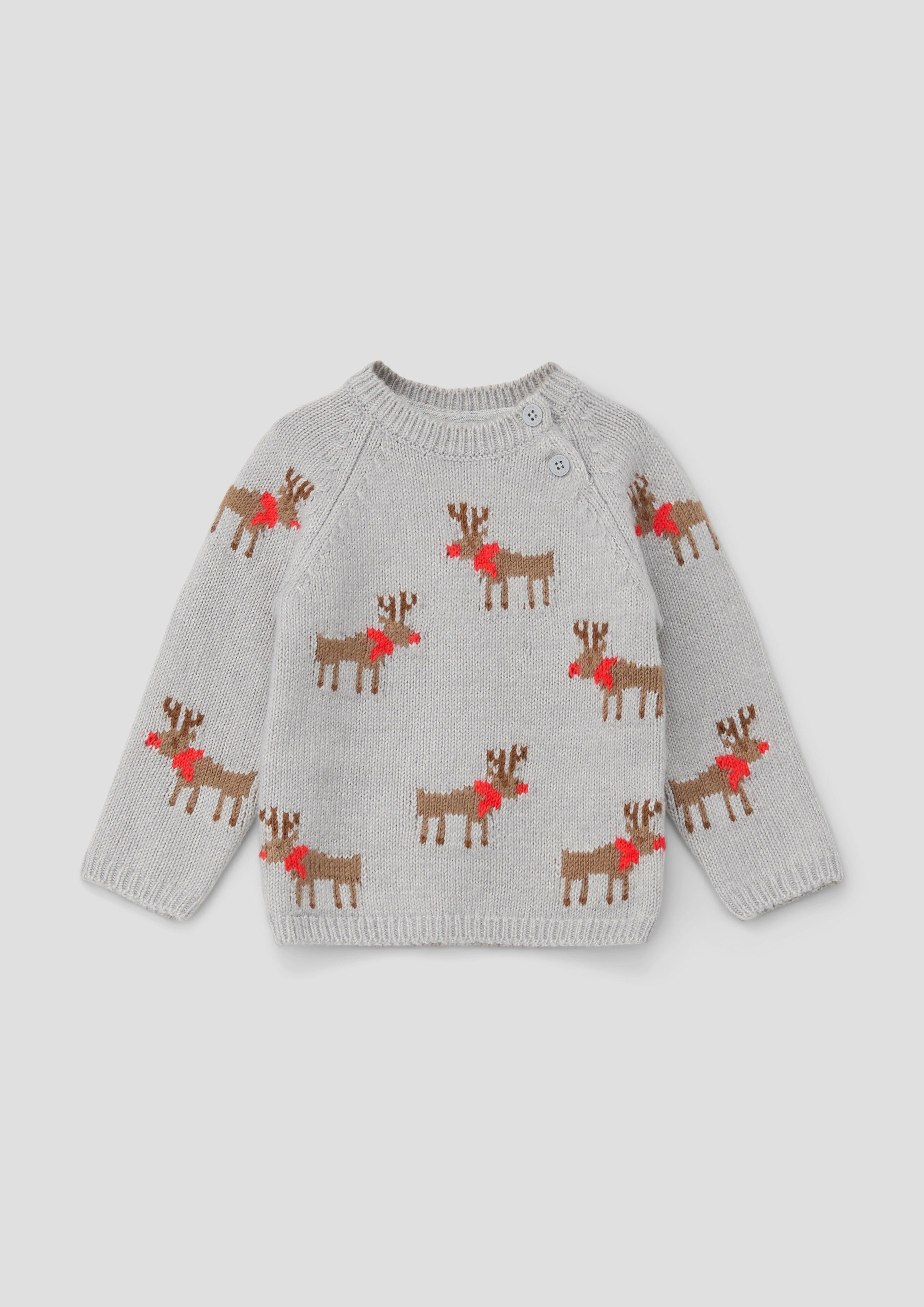 Strickpullover mit Rentier-Muster  2138781-94X6