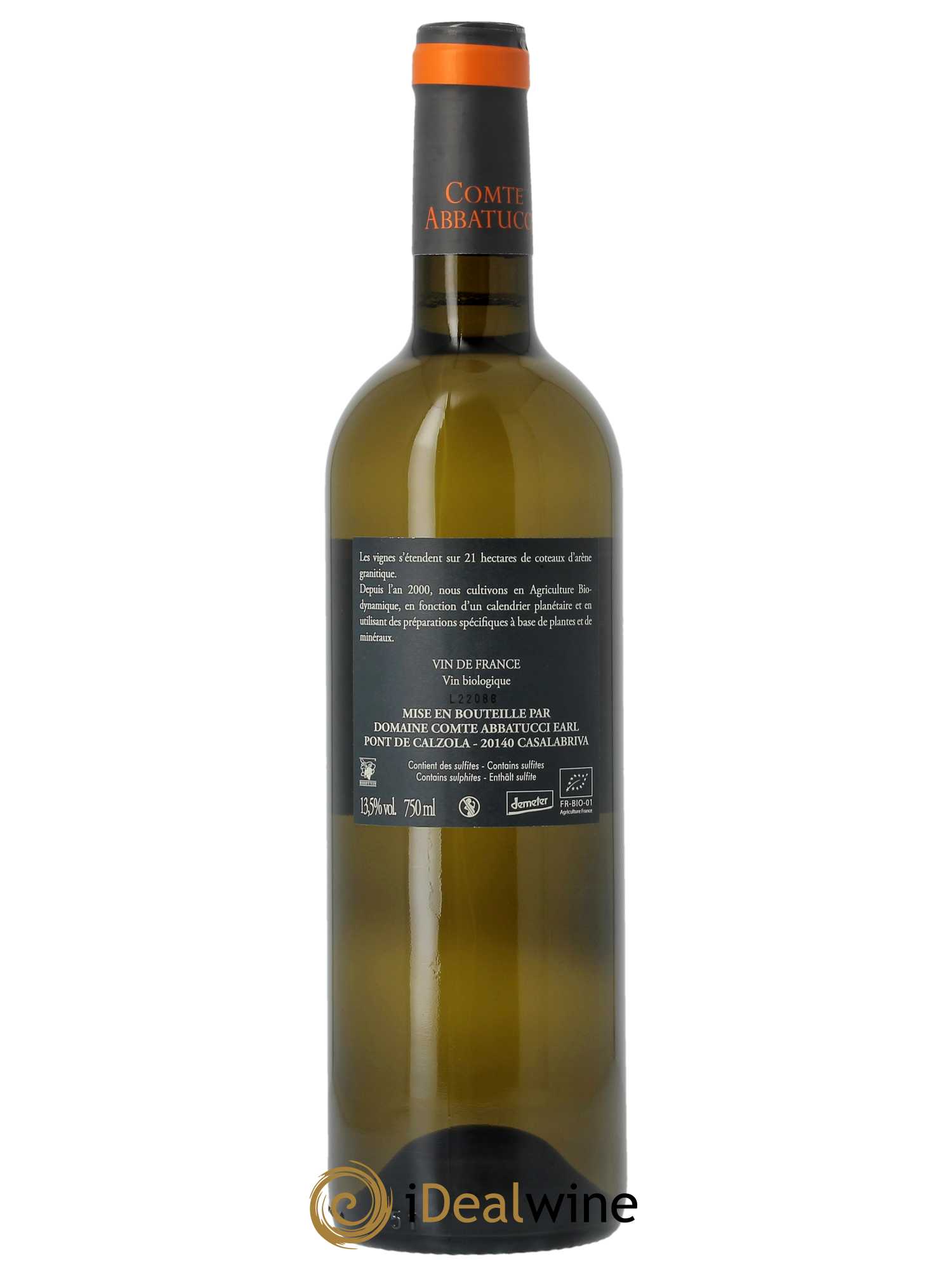 Vin de France Faustine Vieilles Vignes Comte Abbatucci (Domaine)  2022 - Lot de 1 Bouteille