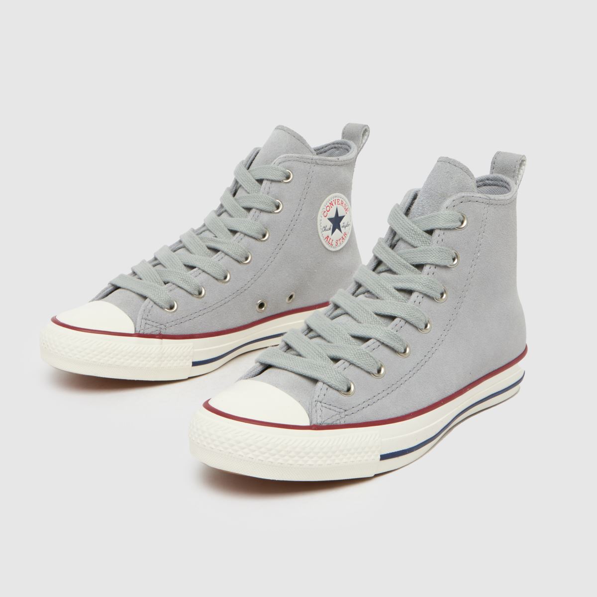 Converse ljusgrå All Star Hi Youth-sneakers