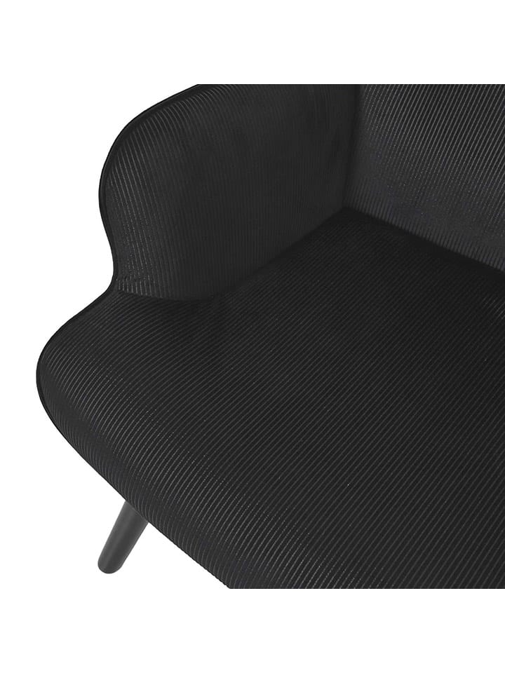 Rétro Chic Sessel ''Giulia''  in Schwarz - (B)68 x (H)96 x (T)75 cm günstig kaufen onesize