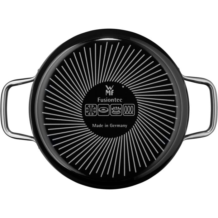 Fusiontec Compact Kochtopf mit Glasdeckel, 18 cm, Black