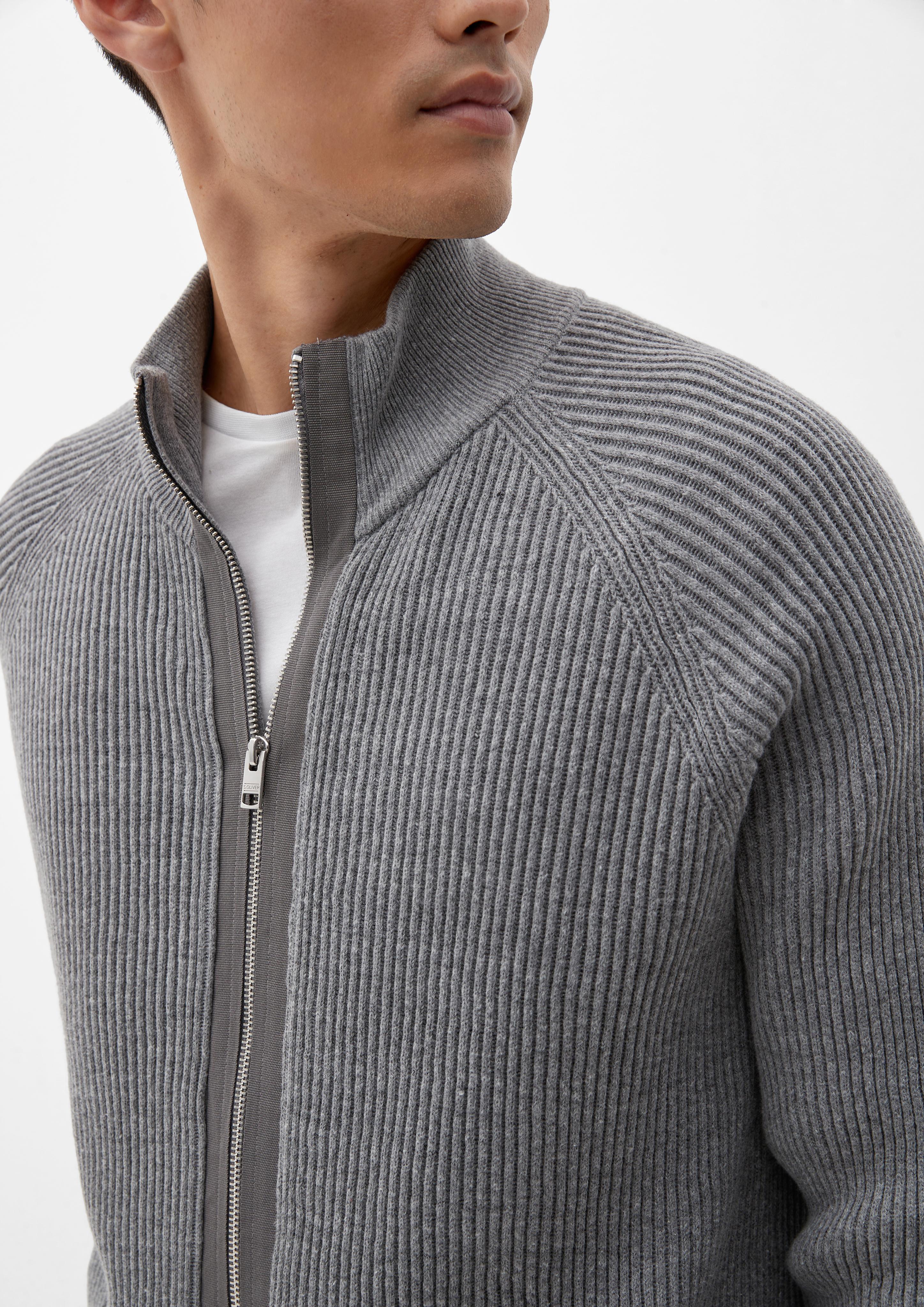 Strickjacke mit Stehkragen  2124541-9730