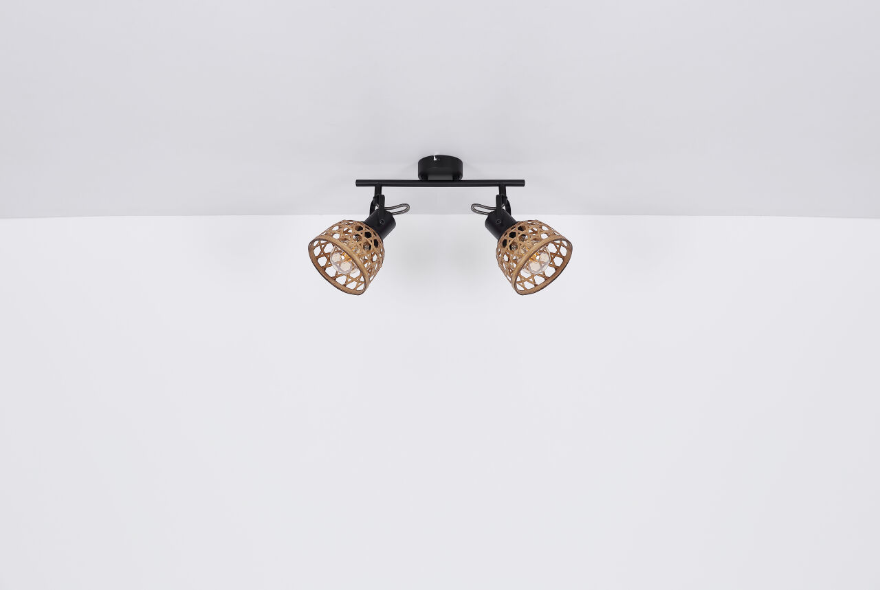 Globo Lighting - WENNA - Deckenleuchte Metall schwarz matt, 3x E27 LED