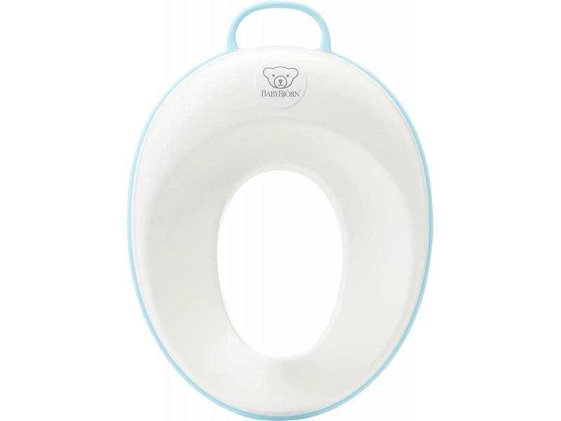 Réducteur de toilette blanc et turquoise