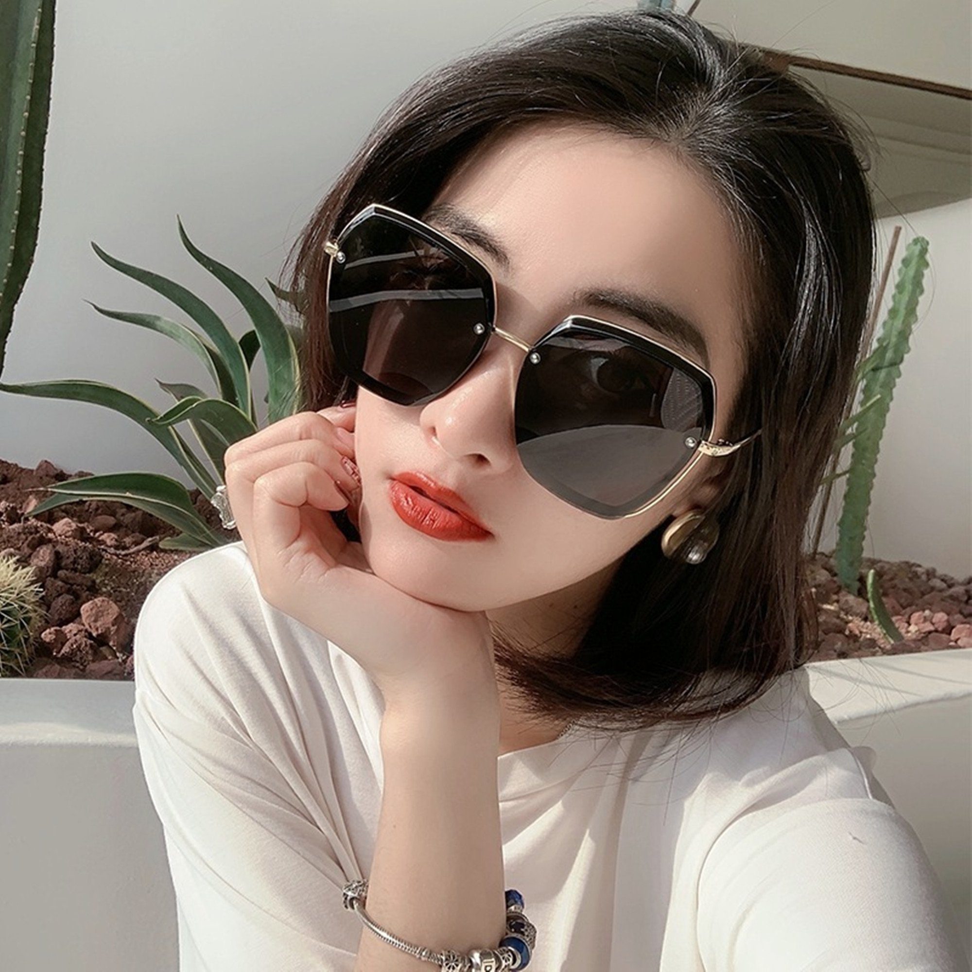 Tisoutec Sonnenbrille Sonnenbrille Damen Herren Polarisiert-Rechteckig-Sonnenbrillen Unisex Classic Sunglasses Eckig für Fahren