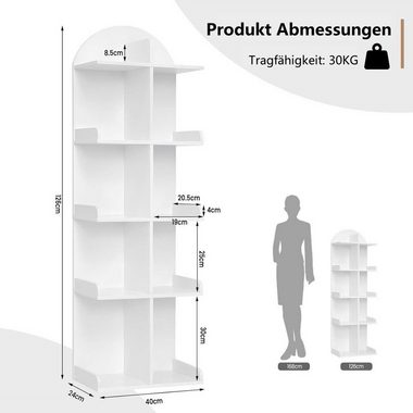 Woltu Bücherregal, 1-tlg., Standregal mit 10 Ablagen auf 5 Ebenen