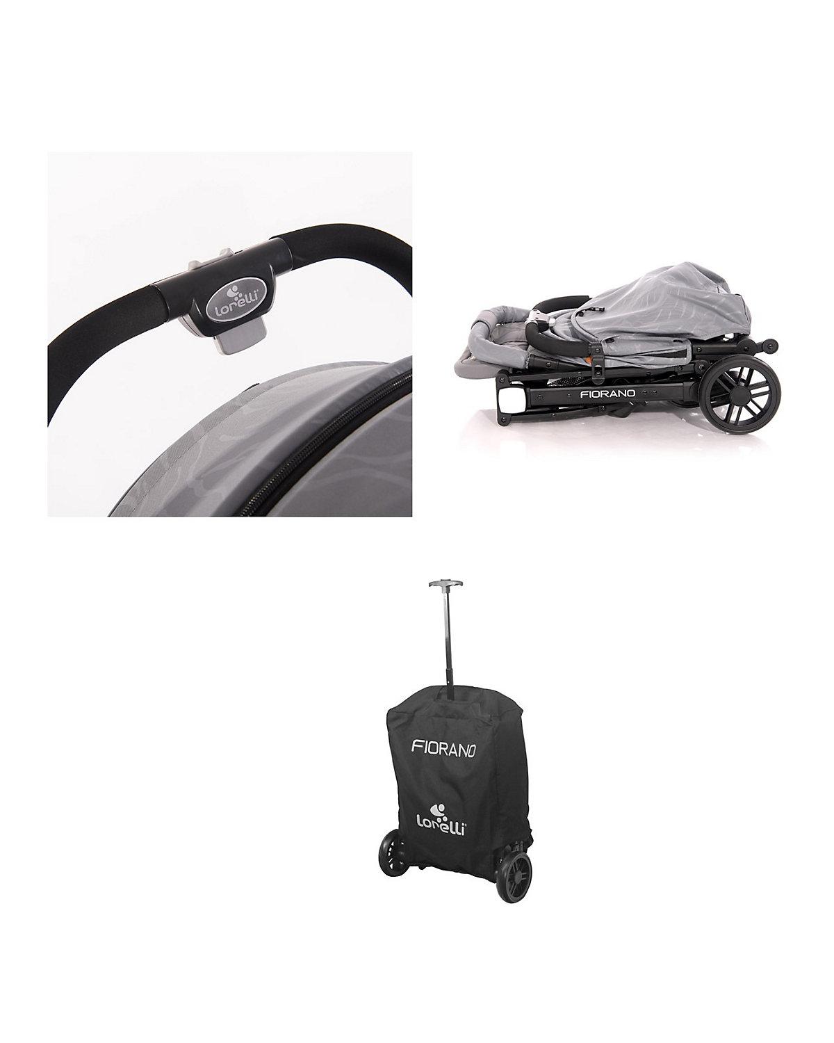 Kinderwagen Fiorano faltbar, Ablagekorb, Frontbügel abnehmbar, Bremse Buggys