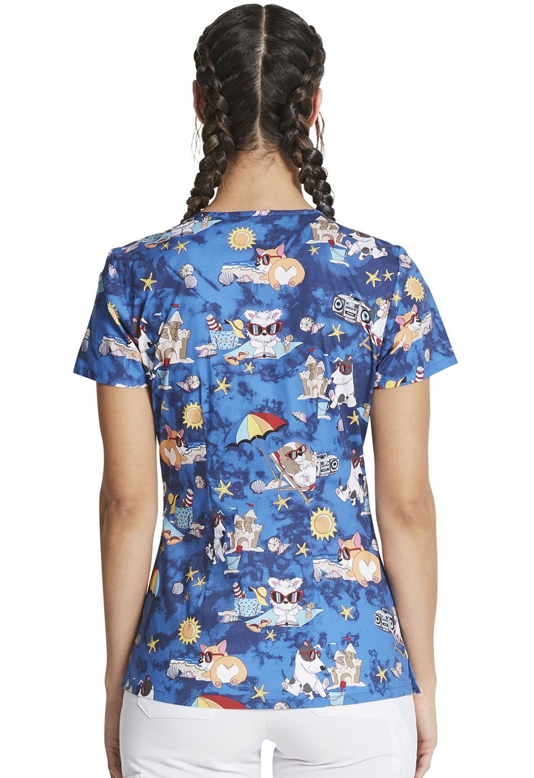 Dickies Funktionsbluse Bunt bedruckter Damen Kasack 