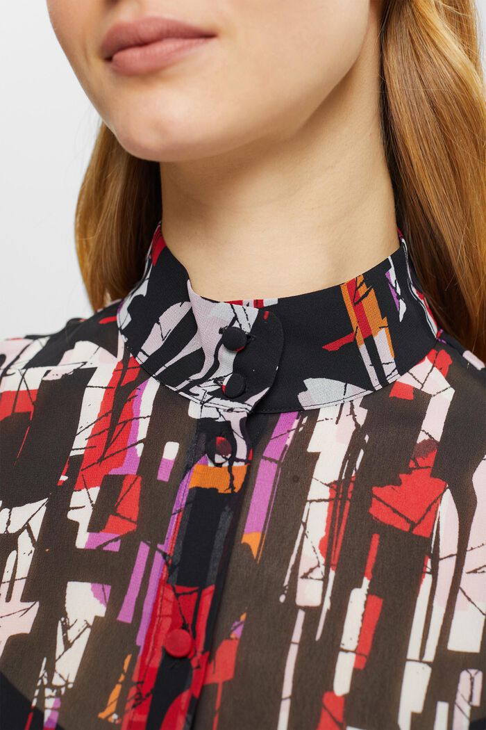 Chiffonbluse mit Muster