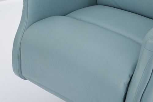 Happy Home Happy Home Relaxsessel mit Liegefunktion Lederoptik & schwarze Füße hellblau