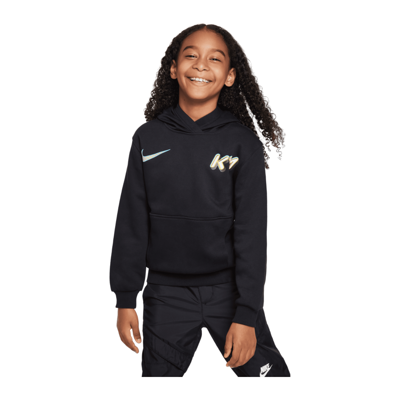 Nike Kylian Mbappé Hoody Kids Schwarz F010