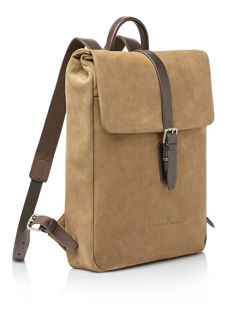 Castelijn & Beerens Nubuck backpack with 15-inch laptop compartment