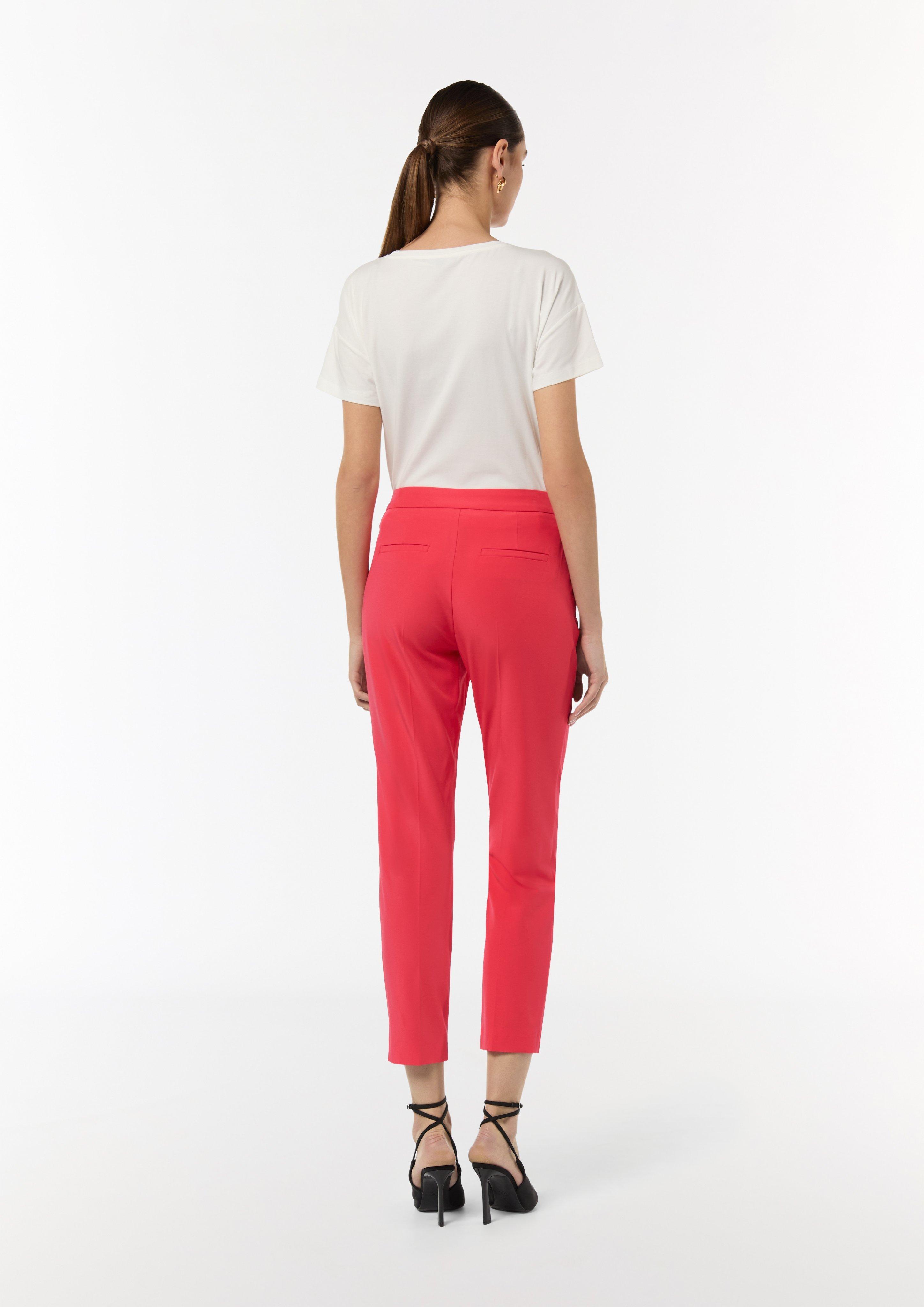 Slim: Anzughose aus weichem Viskosemix - pink