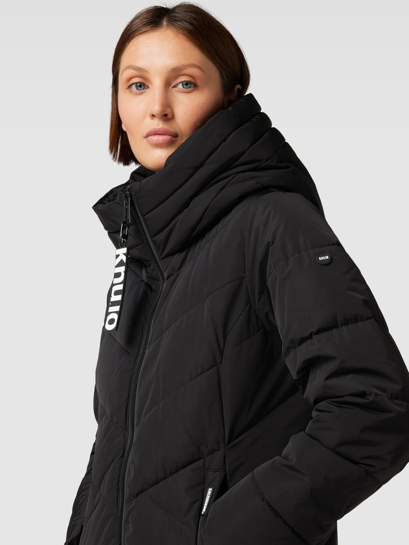 Steppjacke mit Kapuze Modell 'FORMIN' in schwarz