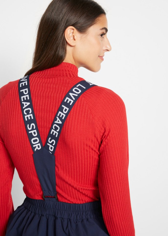 Ski Funktions-Thermohose mit abnehmbaren Trägern, wasserdicht, Straight