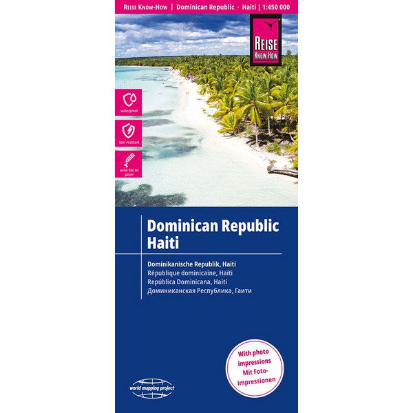 Reise Know-How Landkarte Dominikanische Republik, Haiti 1 : 450.000 - Straßenkarte