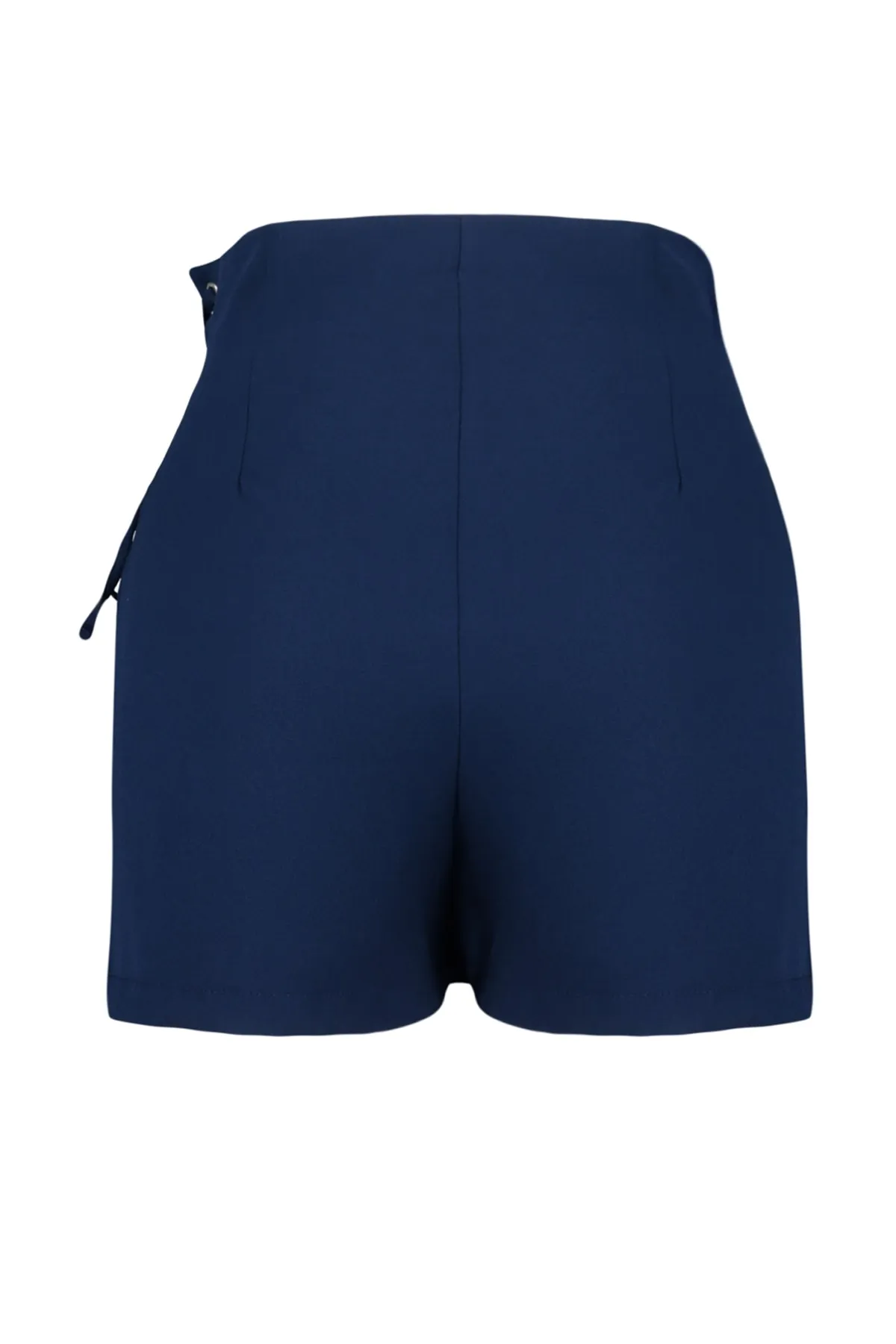 Trendyol Collection  Marineblauer gewebter Shortsrock mit Einfassung und Ösendetails TWOAW21SR0038