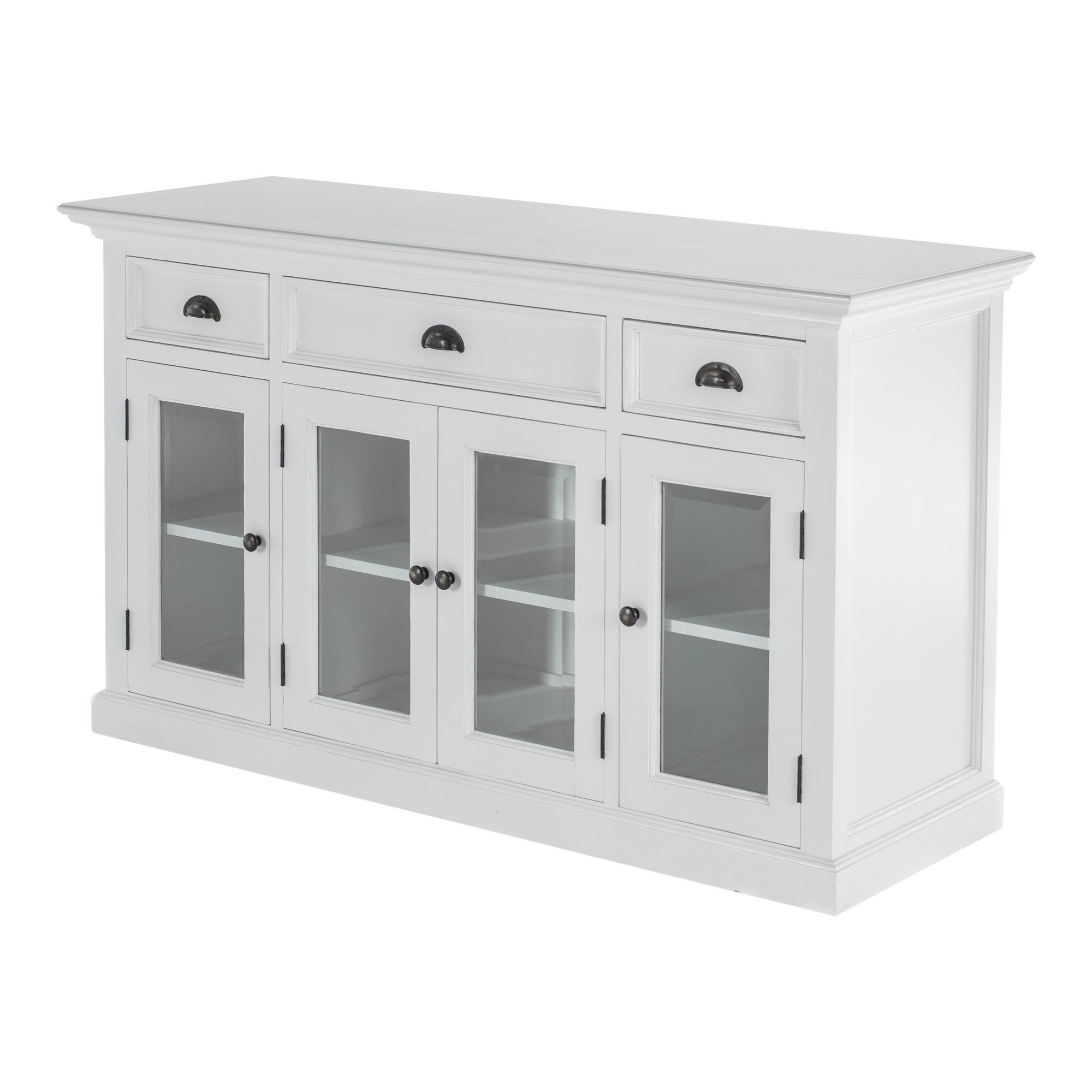 Novasolo Buffet Halifax Buffet mit 4 Glastüren 3 Schubladen