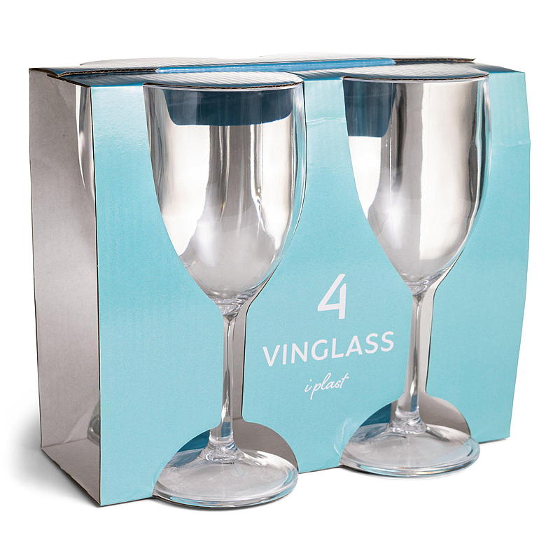 Cuisine Vinglass 4-pk klar plast