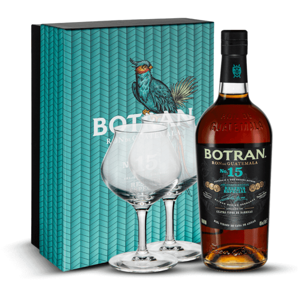 Coffret Botran 15 ans + 2 Verres