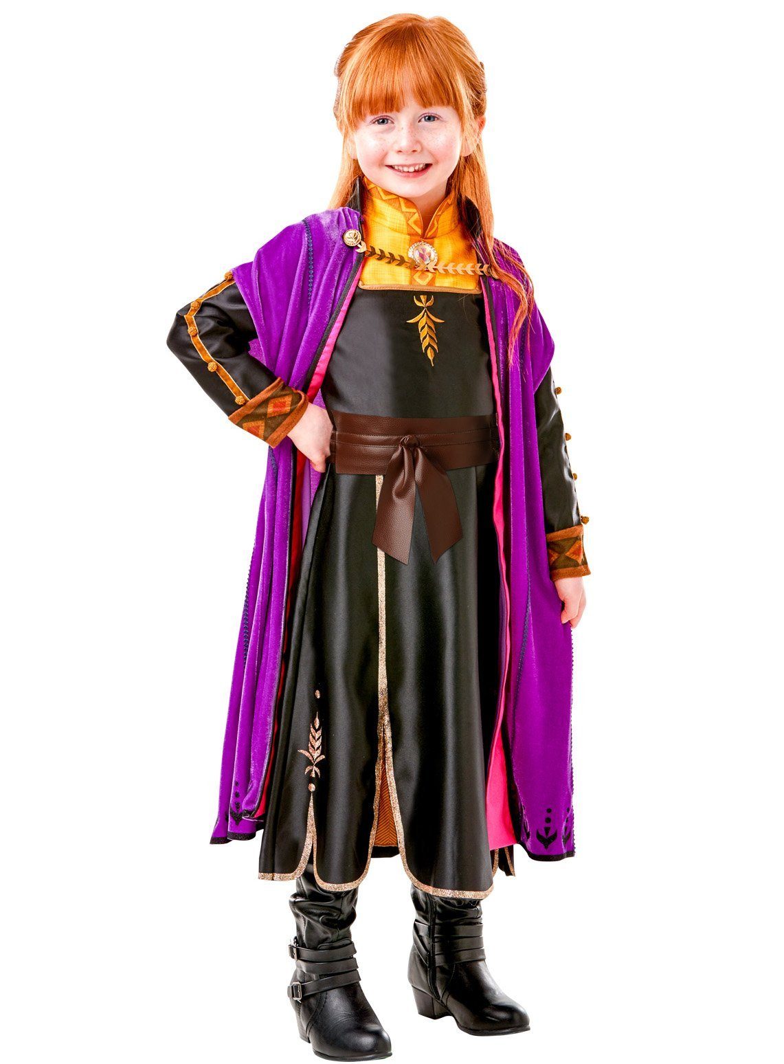 Rubie´s Kostüm Die Eiskönigin 2 Anna Deluxe Kostüm für Kinder, Hochwertige Version des Anna-Outfits aus 'Frozen 2'