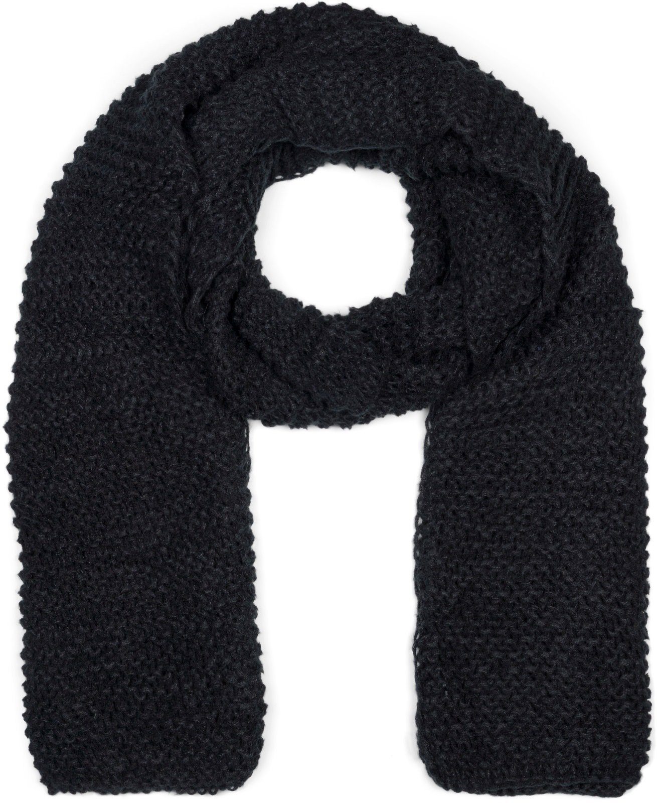 styleBREAKER Strickschal, (1-St), Langer Strick Schal mit Wellen Strickmuster